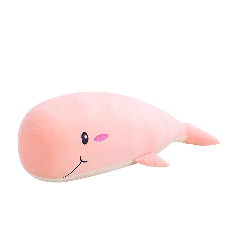 pink and Blue Color Custom Beluga Whale Toys Wholesale Cute Stuffed Sea  Animals Whale Plush Pillow Toys