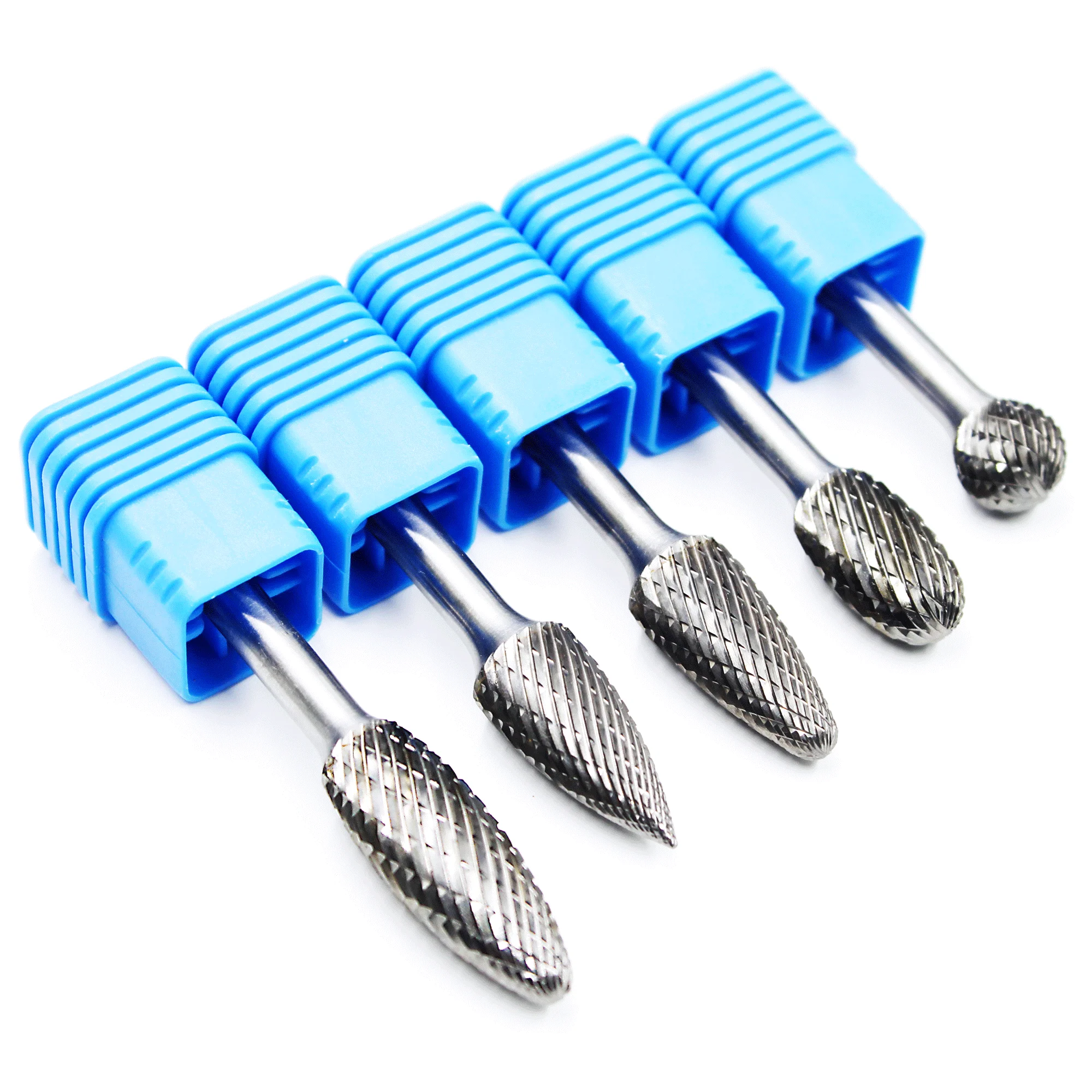 Kit di 5 frese metallo duro al carburo di tungsteno ferro inox