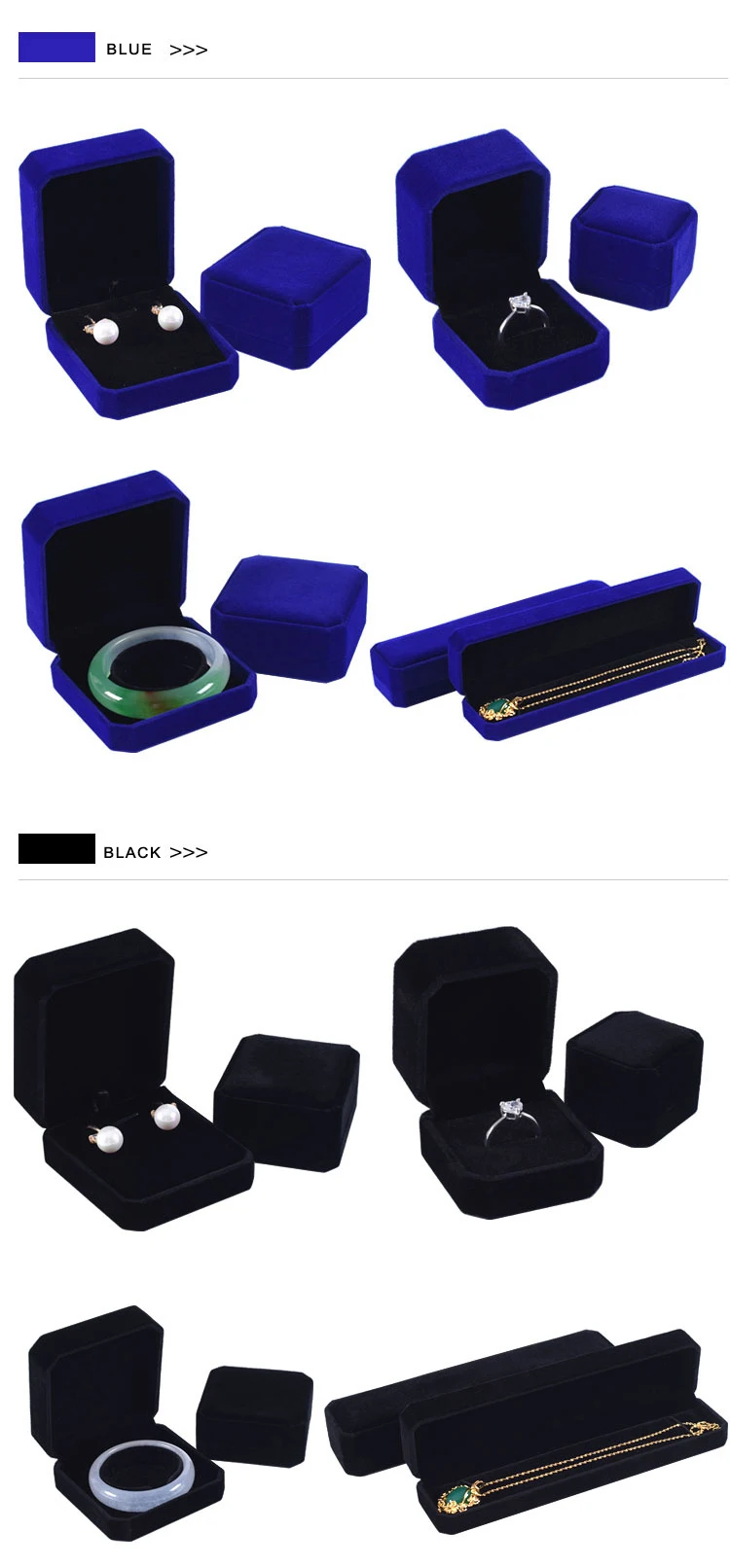 Custom Romantic Sweet Luxury Small Velvet Engagement Ring Box Ring