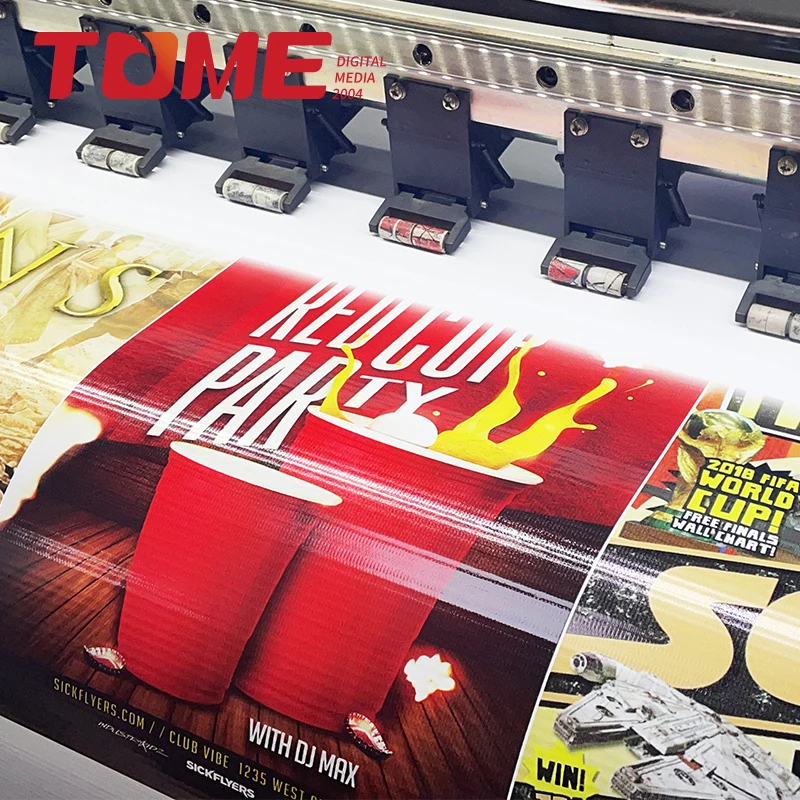 3.2m Solvent Printer Flex Banner Frontlit 440 Gsm Flex Banner High Glossy Pvc Flex Banner Roll Stock Lot