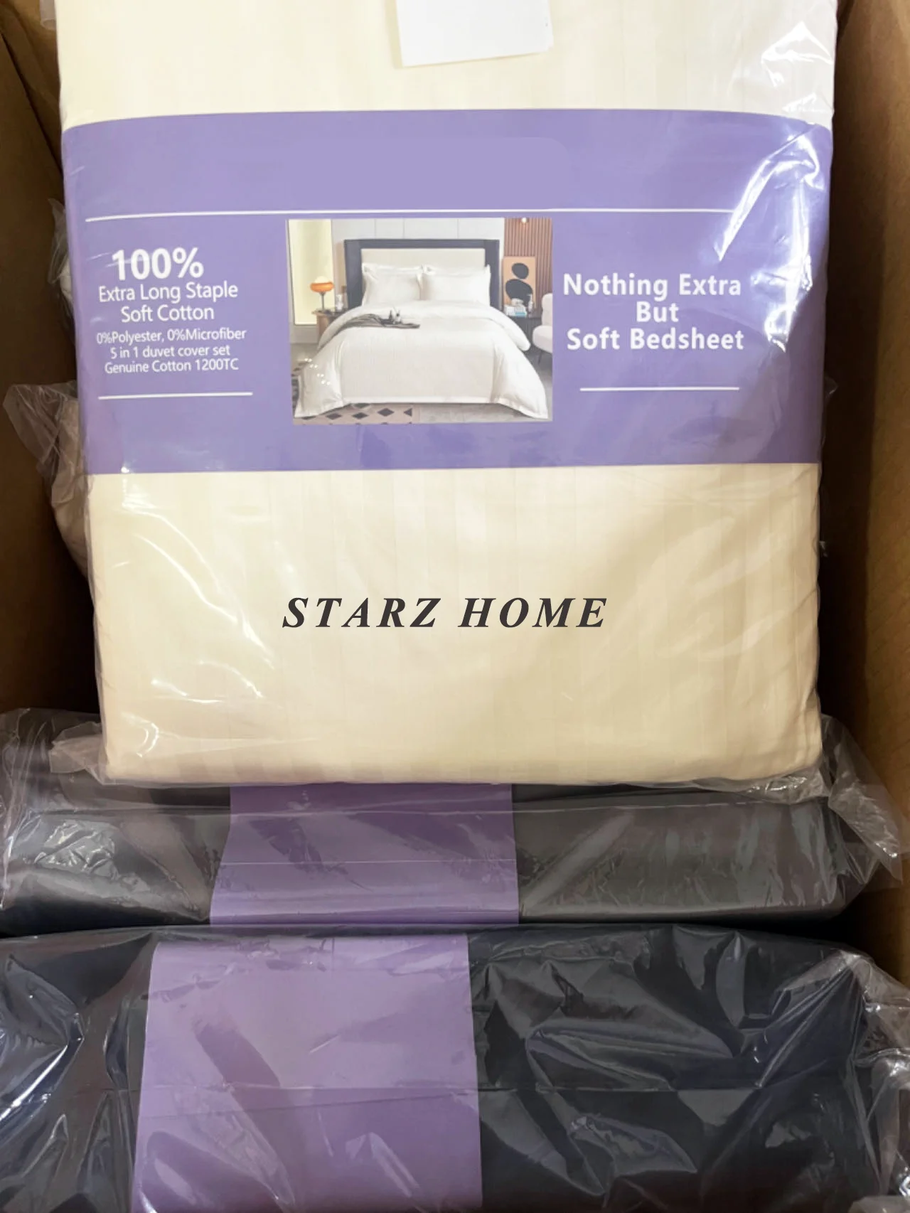 thumbnail image 2 of Basic Choice 2000TC Luxury Soft 4-Piece Bed Sheet Set – Oeko-Tex Certified, White 2 of 3