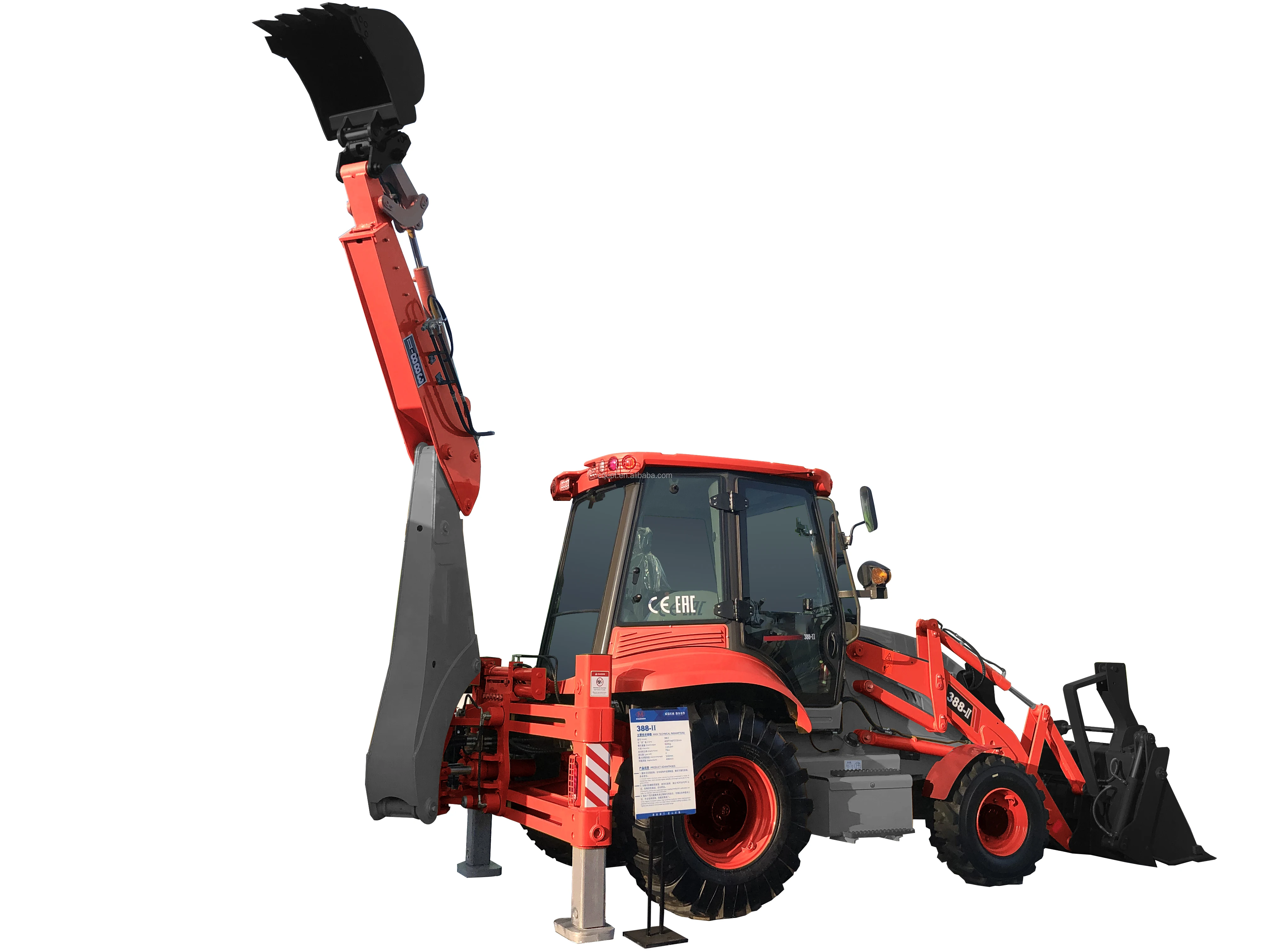 388 Wheel Loader Weight 8200kg Rated Power 75kw Maximum Digging Depth