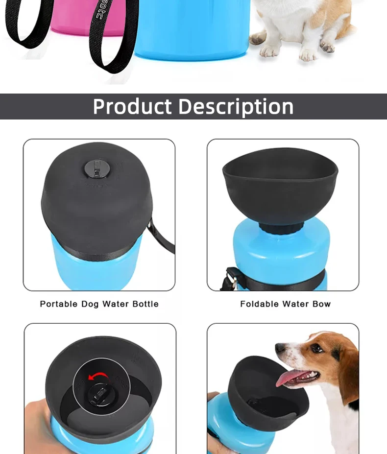 Portable Squeeze Type Pet Outdoor Drinking Bottle Going Out Drinking