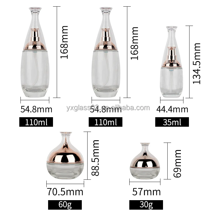 Supplier OEM 30g60g35ml110ml cosmetic spray pump container lotion toner serum cosmetic skincare packaging set details