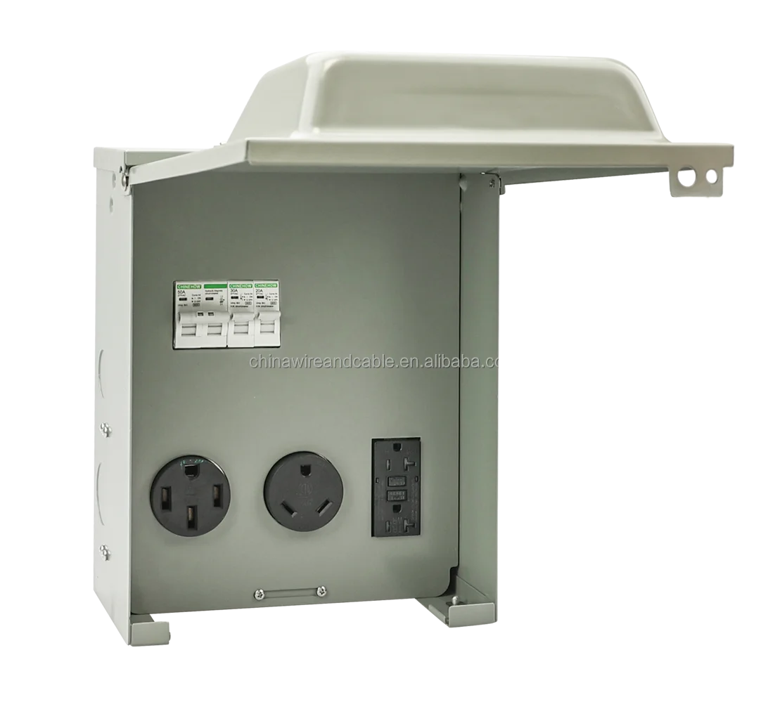 Power Outlet Panel,Rv Electrical Box 20 30 And 50amp Rv Receptacle