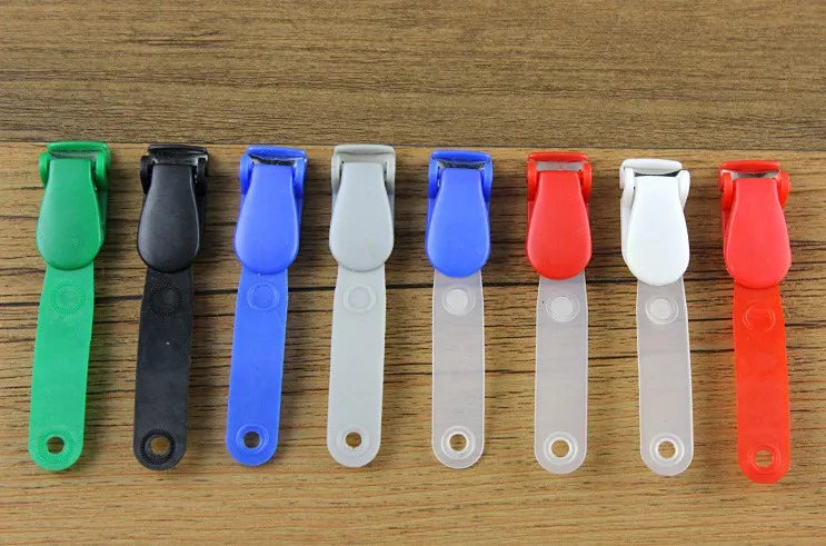 
 Office Stationery Plastic Name Tags Work Reel Badge Card Holder Metal Badge Clips with Strap clear ID Strap Clip Adapter  
