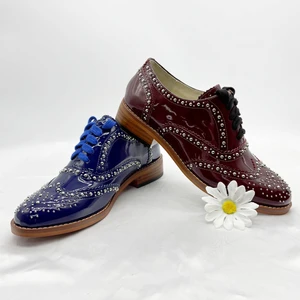 New Trend Fashion British Design Comfortable Rubber Sole Customized  Women Leather Shoes