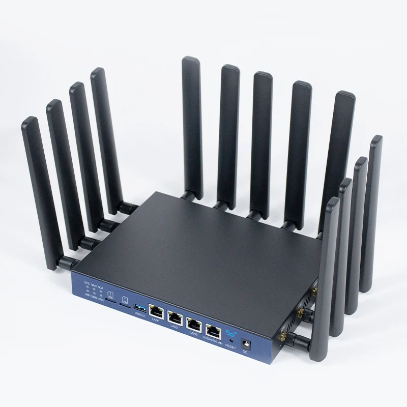 HUASIFEI Dual Band 4G 5G Router Wifi6 Chipset MT7981B+MT7976CN+MT7531AE Dual Module Industrial 5g Router