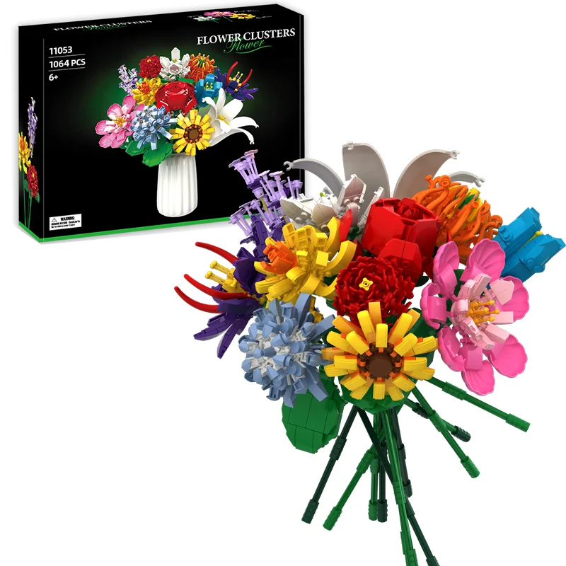 Woma Toys Flower Botanical Collection Bouquet Building Block Set