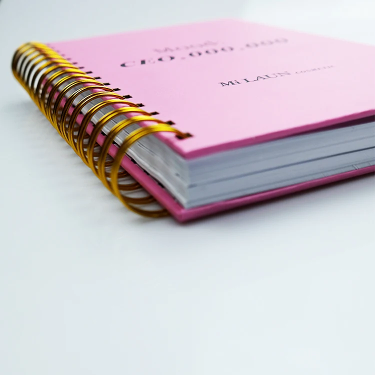 Индивидуальный дизайн в твердом переплете спиральное переплет Еженедельный годовой плотный бумажный планировщик бюджета