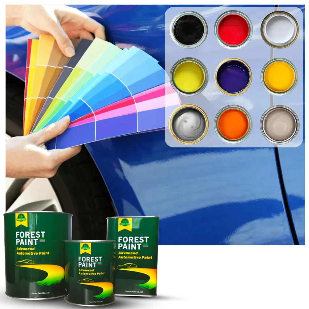 Good Price 2K Car Paint Manufacturer Quick Cure Free Sample Auto Paint Refinish Car Coat Pintura Automotive Paint Colors