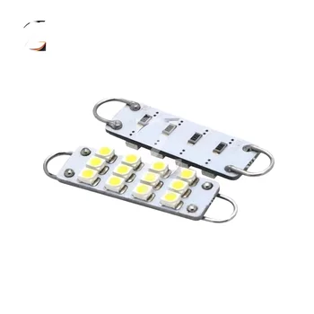 LED 3528 12SMD 44MM Double Arc Ring 1210 Car Vanity Mirror Light With Double Hook and Loop Buckle New Roof Light