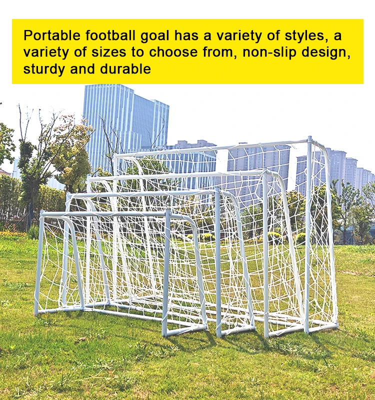 2.6*4ft Steel Football Goal Posts Portable Soccer Goal With Football