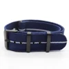 Bleu blanc avec boucle noire