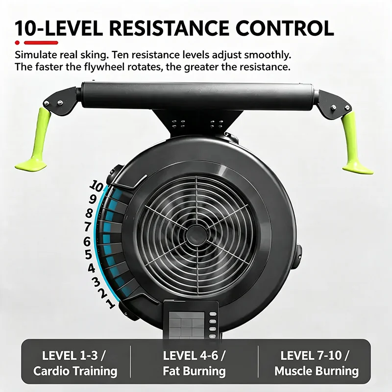 Gym Equipment Wall Mounted Ski Fitness Machine Indoor Cross Country Ski product detail 2