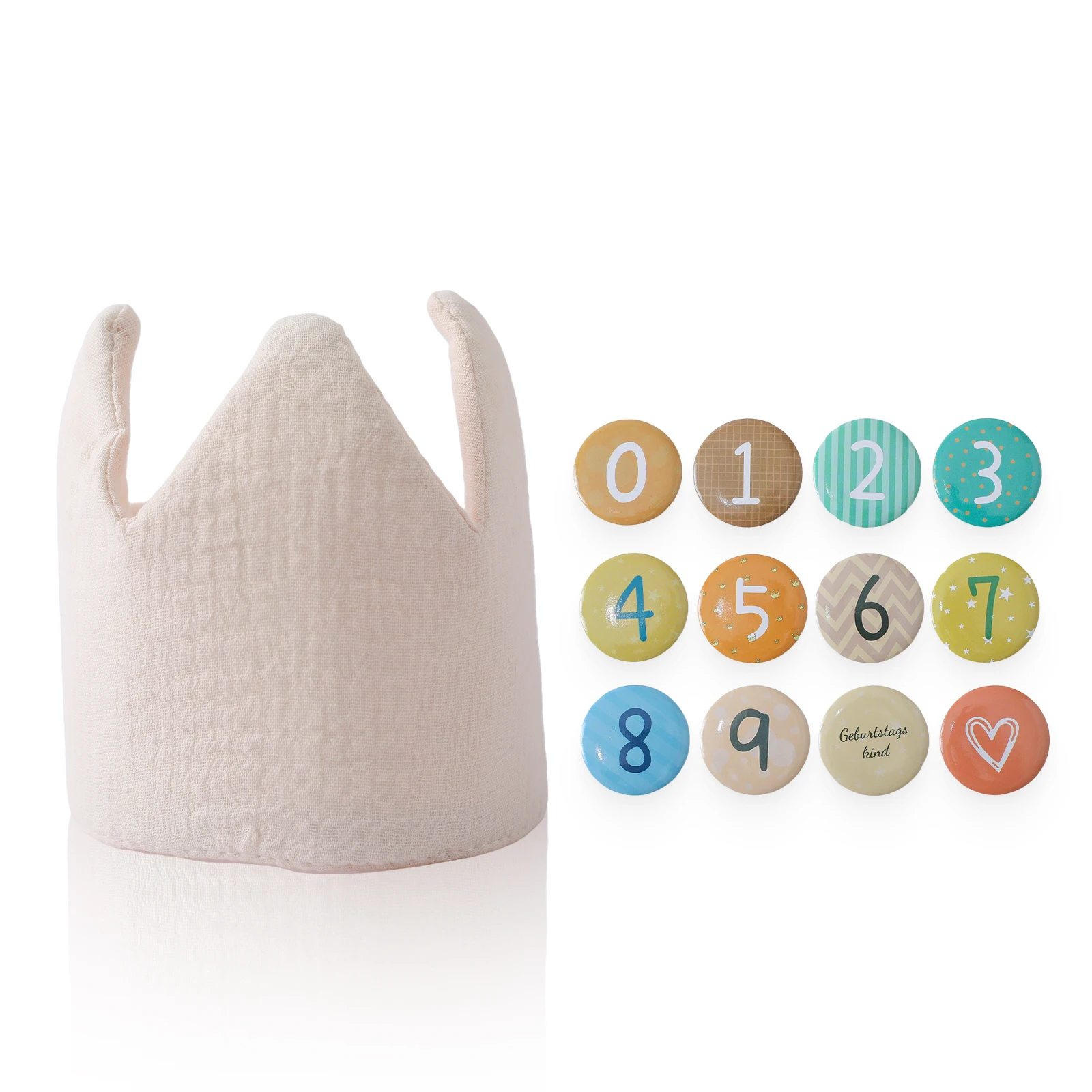 Triangle Crown Digital Emblem Baby Birthday Party Decoration Baby Set ...