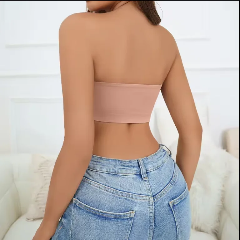 LJ048 seamless bandeau bra front view