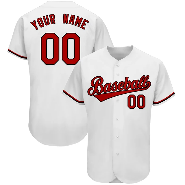  Custom Mexico White Red Black Baseball Jersey Unisex