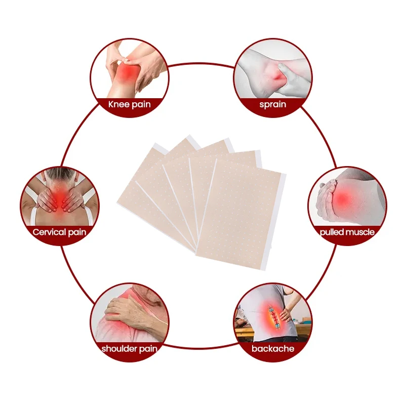 OEM Service Back Muscle Joint Knee Body Pain Porous Capsicum Plaster Hot Chili Patch Analgesic Capsaicin Plaster Sanitayaki
