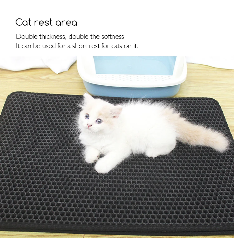 The Cat Sand Mat Cat Litter Trap Mat Double Layer Mat Easy To