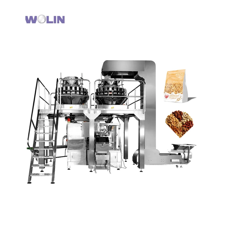 High Speed Mixed Nuts Snack 24 32 Head Multihead Dosing Weigher Mixing Nuts Weighing Packing Machine