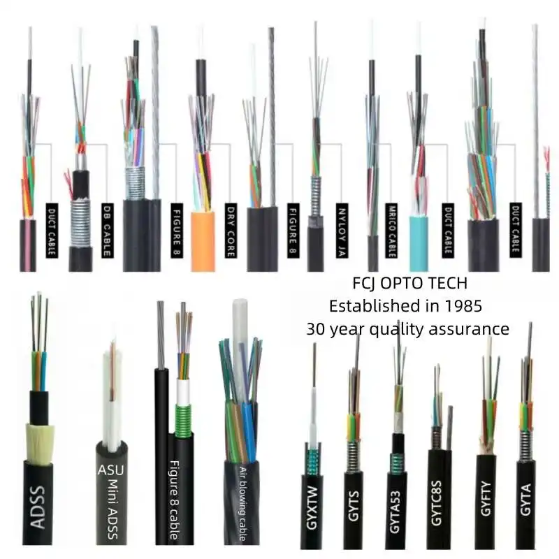 Ftth Indoor Outdoor Gjyxch Optical Fiber Drop Cable Frp Steel G A