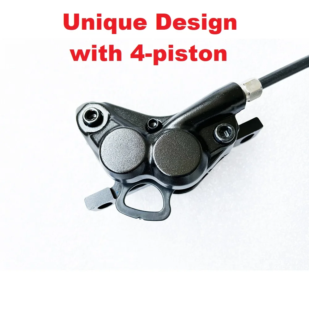 4 Piston Electric Bike Hydraulic Disc Brake Kits Bafang Front And Rear Hydraulic Disc Brake Four