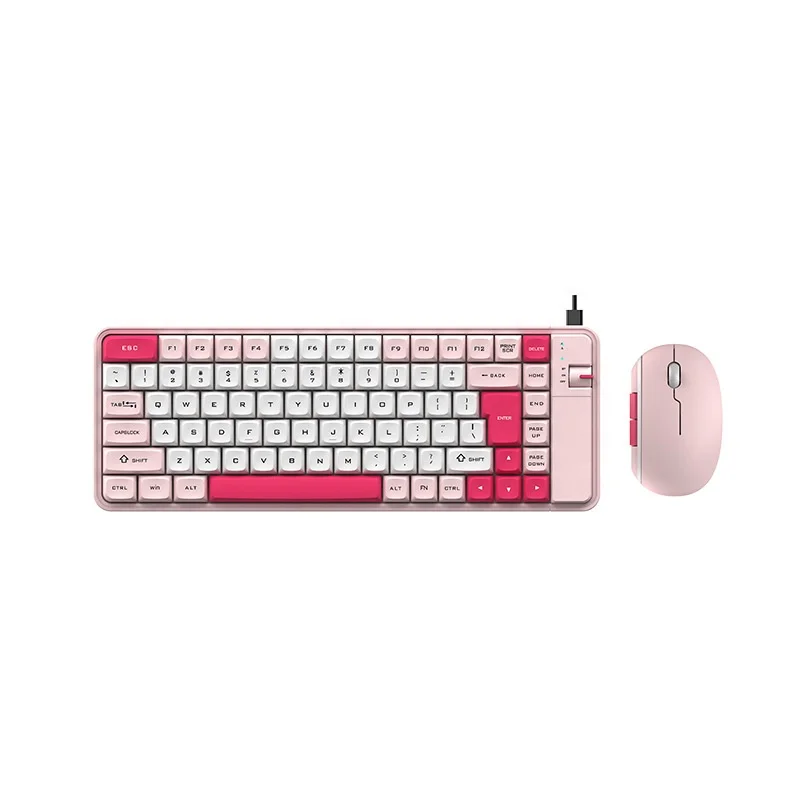 Combo Tastiera E Mouse Gaming Wireless La Haute – 2.4GHz, Multimedia, 1600 DPI, Retroilluminazione (Rosso) - 2
