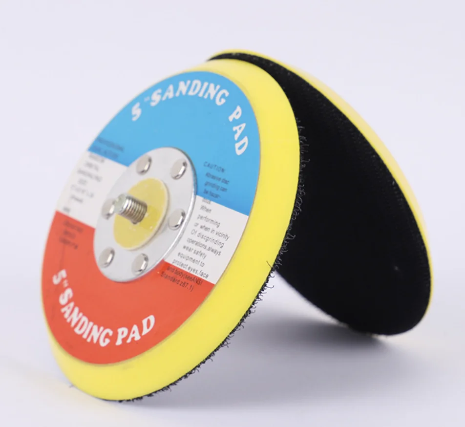 High Quality 5-inch Hook and Loop PU Backing Pad Customizable OEM Sanding Disc Polishing Buffing Pads