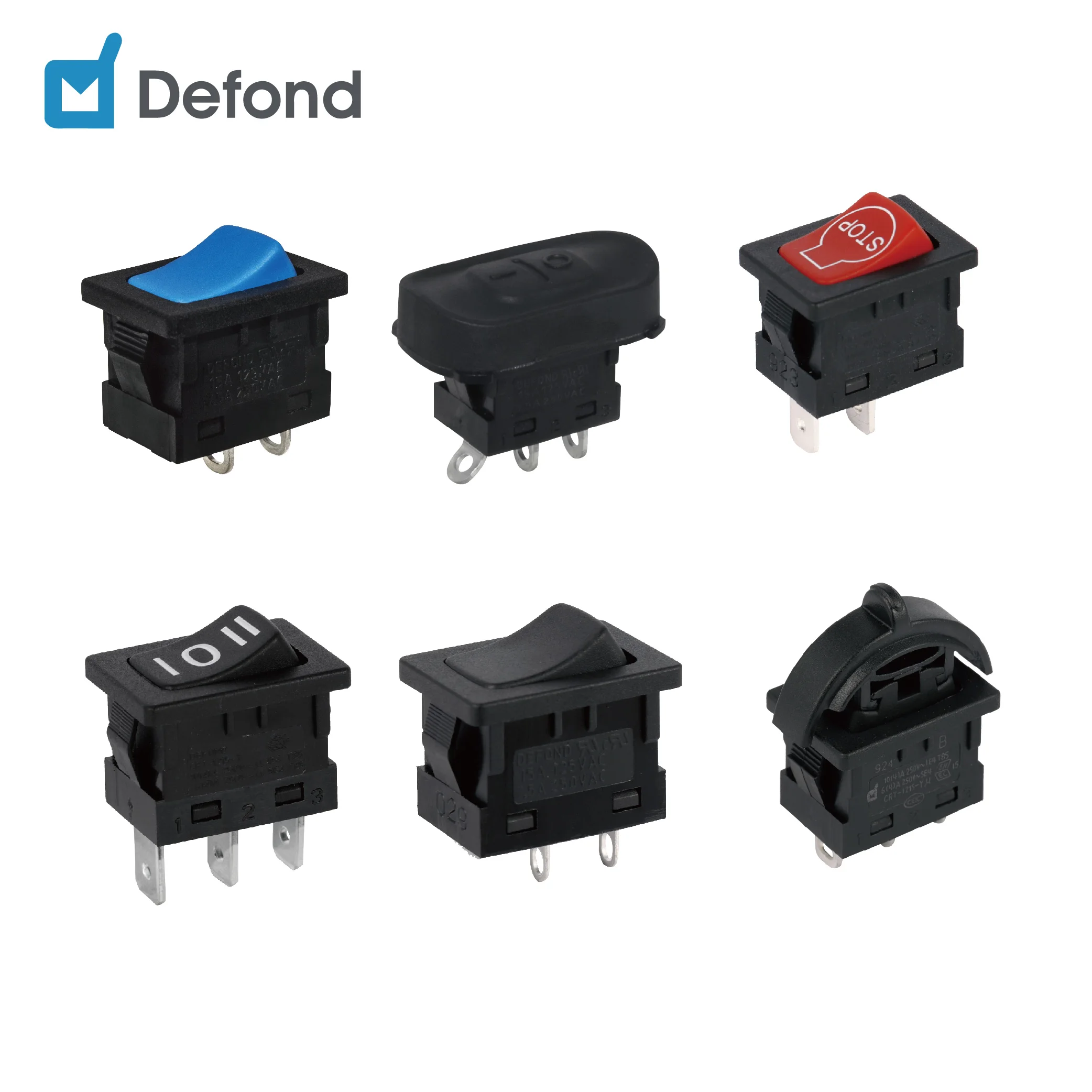 High Load Compact Rocker Switch Defond CRT Series 2way rocker switch ...