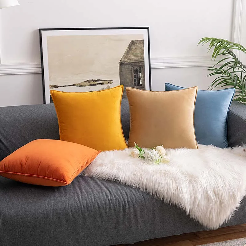 Home Decorative Velvet Throw Pillow Cover 45x45CM 18X18 Inch