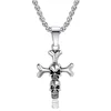 Skull cross + stainless steel chain