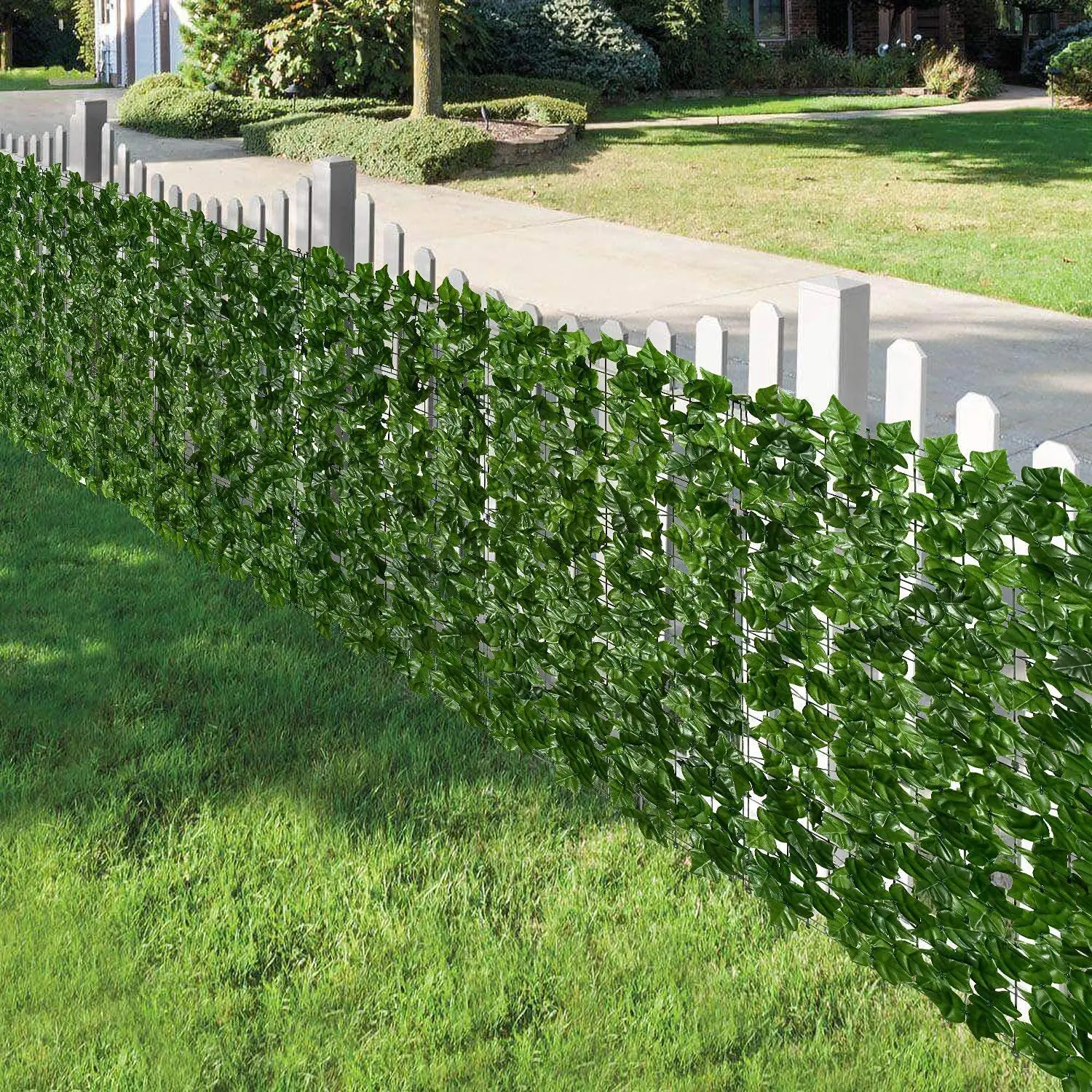 Bybeton Künstlicher Efeu-Sichtschutzzaun – 152x305 Cm, UV-beständig, Aus PE (8 Paneele)