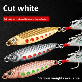 Factory Wholesale White bar Cut Zinc Alloy Artificial Hard Bait Lure Bag Lead Fish Mackerel with Hooks – Hard Lure – view 2