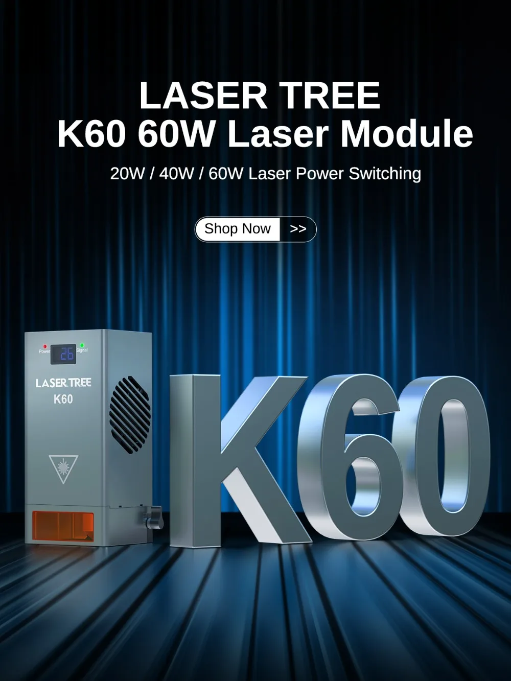 Module laser 30W 5.5W Module de gravure optique à mise au point fixe avec refroidissement à l'air pour la découpe de lasers CNC DIY