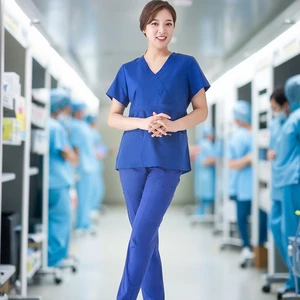 Medical Uniform Stretchy Scrubs Sets Washable and Reusable Nurses Fashion OEM Scrub Suits Hospital Uniforms