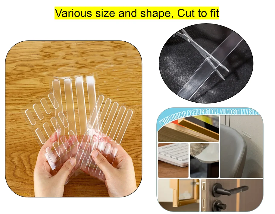 10pcs Silicone Clear Furniture Bumpers Protect Stylish