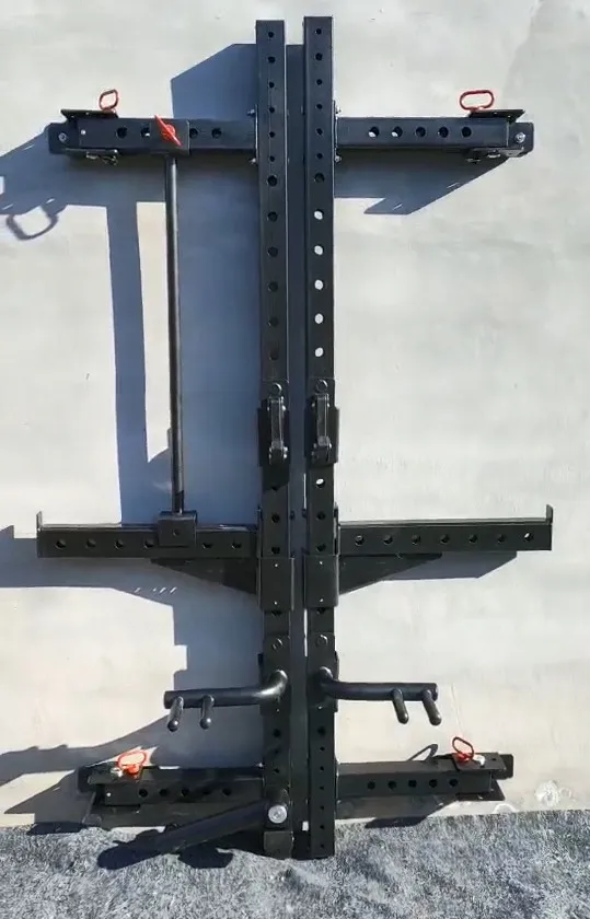 ホームジム機器ウォールマウント折りたたみ式スクワットパワーラック
