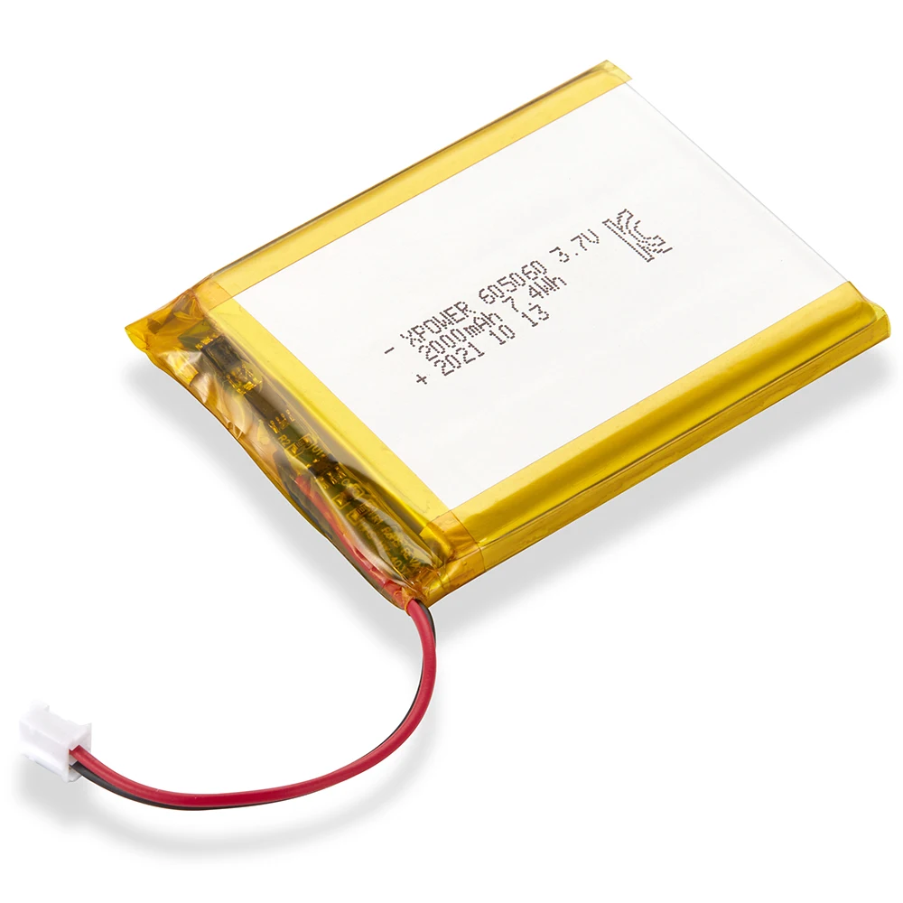 3.7v 2000mah 605060 Rechargeable Polymer Lithium Ion Battery For Camera Drone