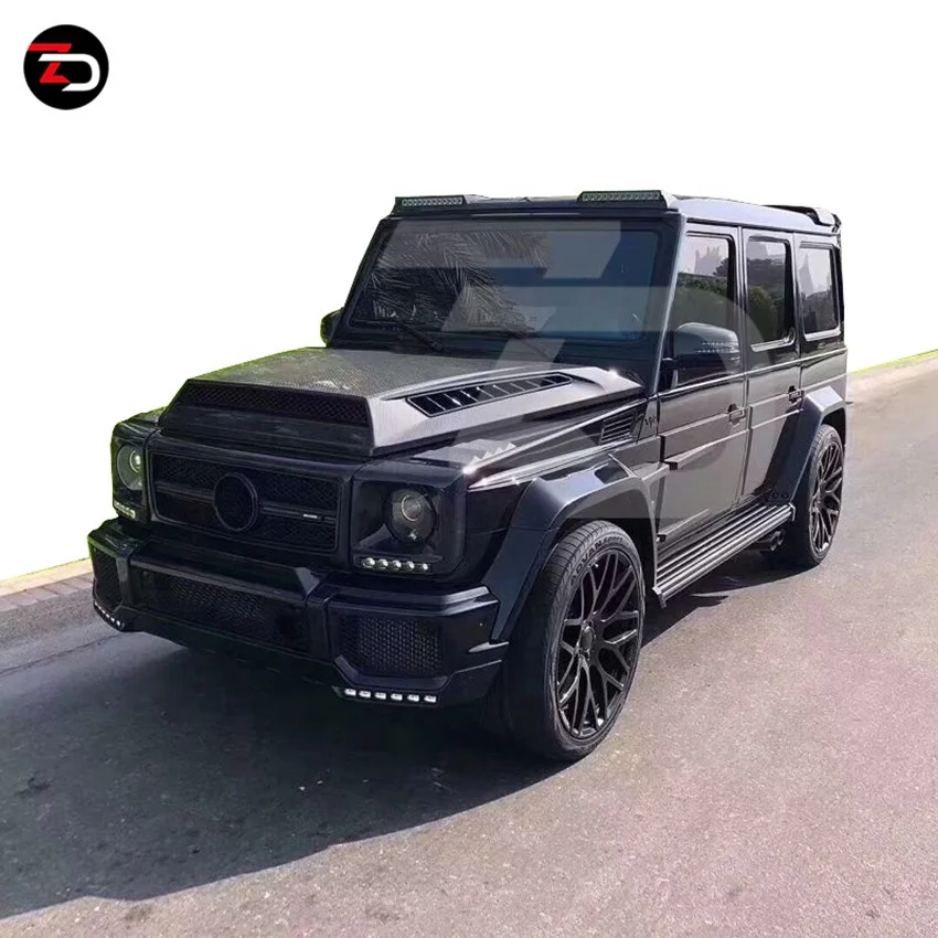 G900 Style Body Kit With Carbon Fiber Engine Hood for G Wogan W463 G500 G550 G55 G65 G63