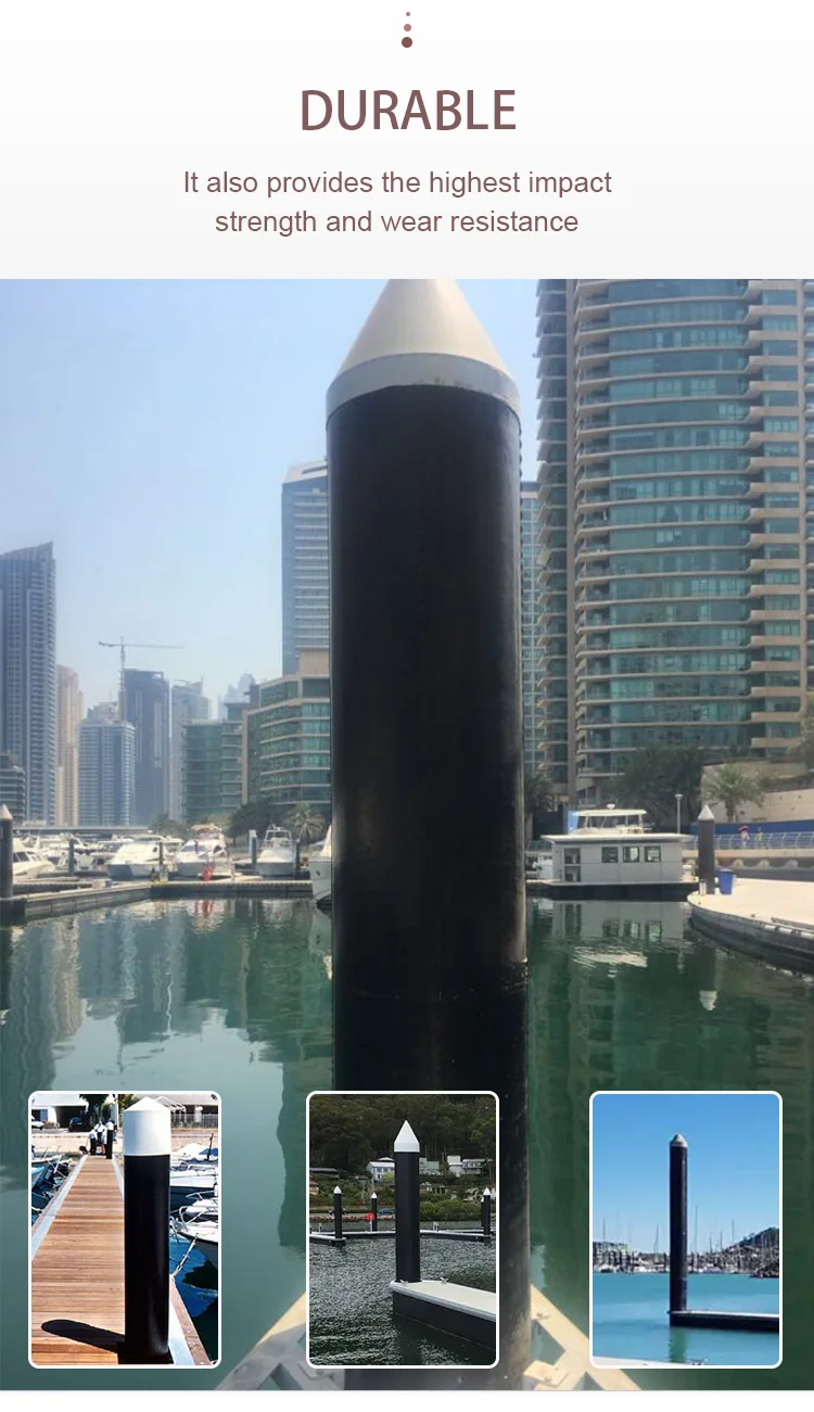 Wharf Fiberglass Pile Cap Galvanised Construction Surefoot Dock Pile