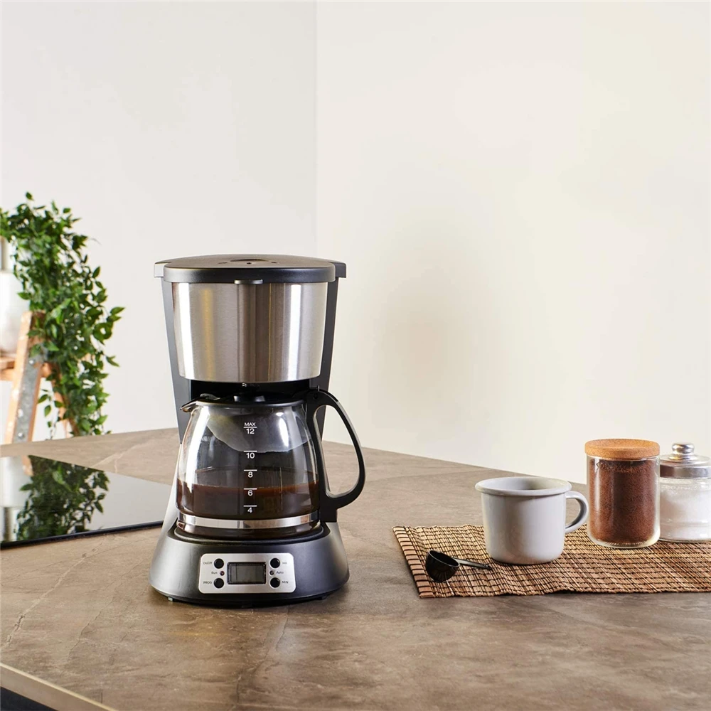 1.5l 10 Cup Programmable Stainless Steel Lcd Display Auto Cafetera