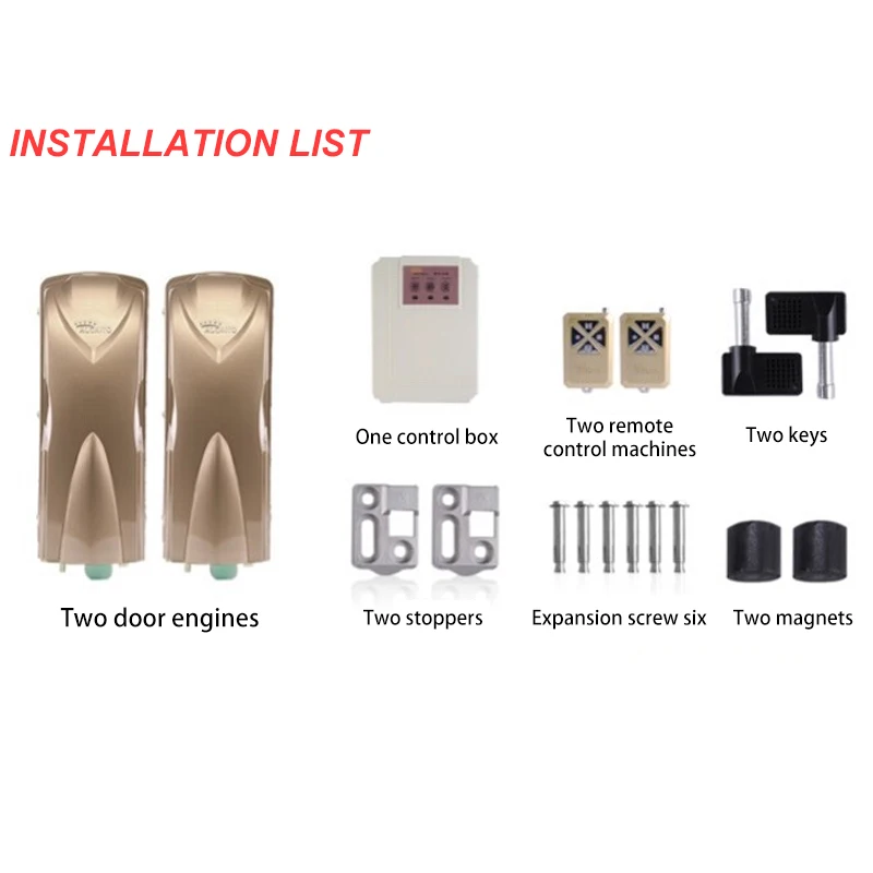 Hot Selling Heavy Duty Well Remote Control Durable Stainless Automatic Smart Rolling Wheel Operator Swing Gate Motor Door Opener