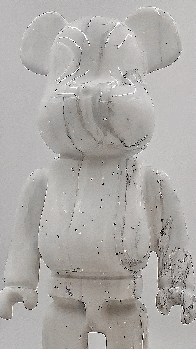 House Polished Calacutta Gold Caving Violent Bear Statue Ornanments Decoration in Natural Marble Stone