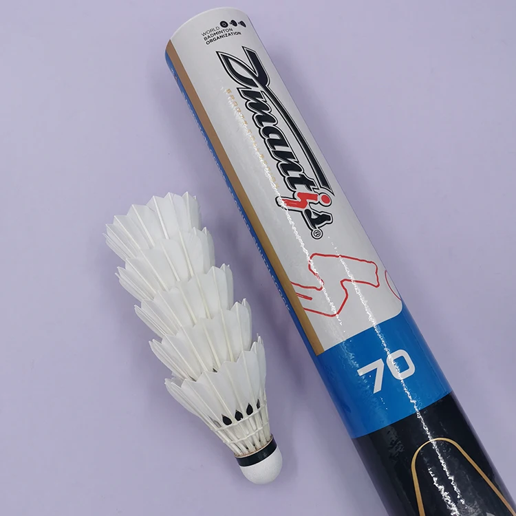 High quality training level durable badminton shuttlecock goose feather grade a badminton shuttlecock