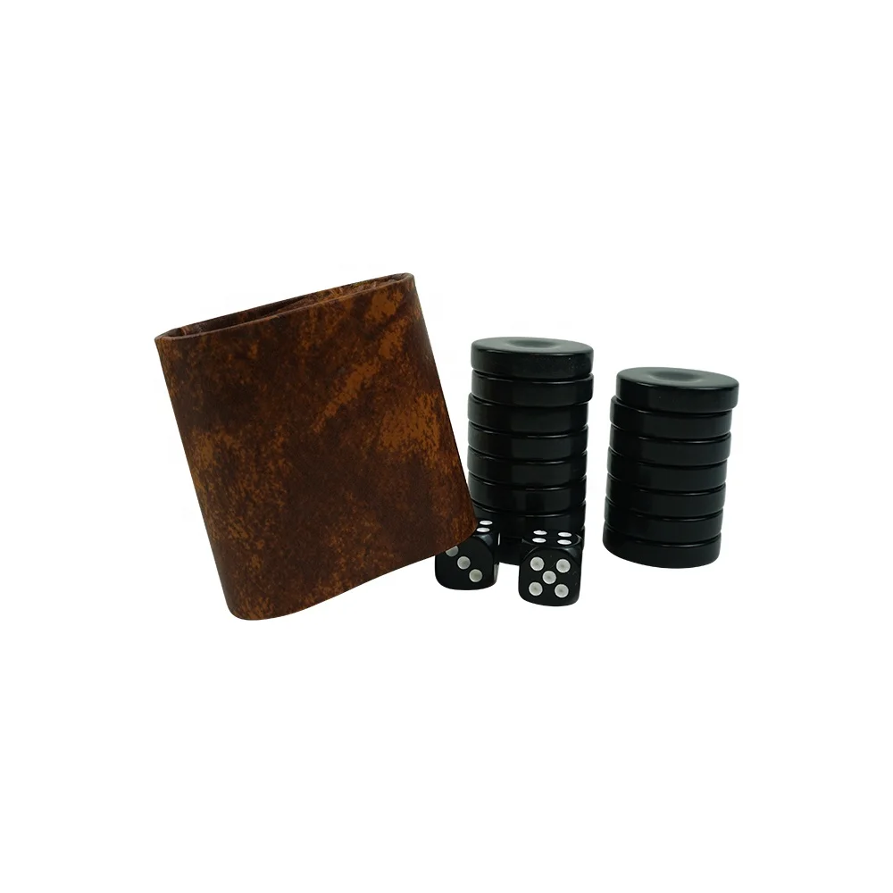 Factory Professional Backgammon Game Set 1.45inch Backgammon Pieces 18 Inch Travel Leather Board Box Set for Funny Games