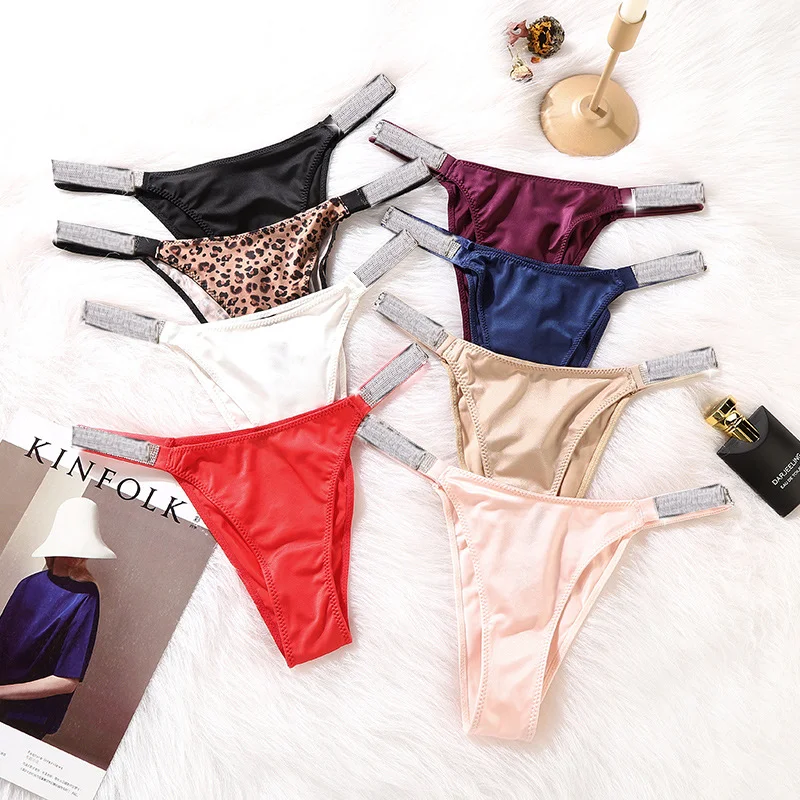 Rhinestone Underwear Plus Size  Womens Thong Size Rhinestones - Sexy Thong  Panties - Aliexpress