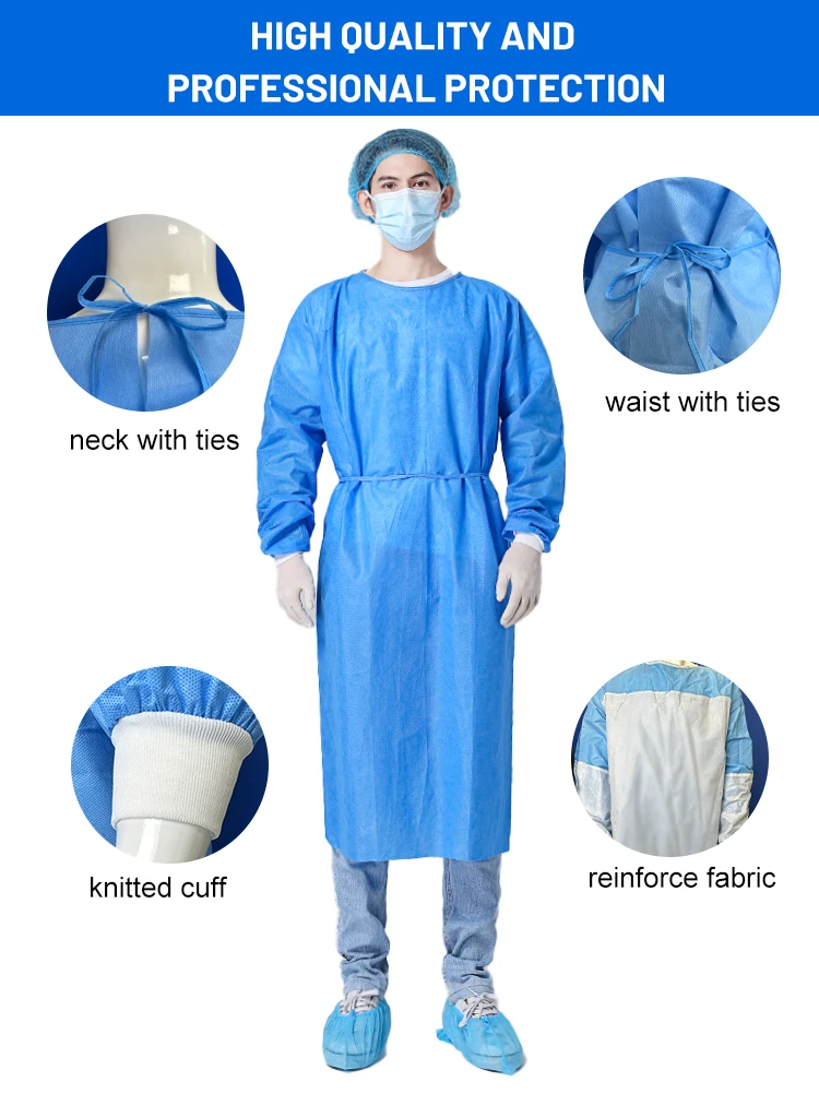 Custom Disposable Isolation Gown Medical Protective Clothes Medical