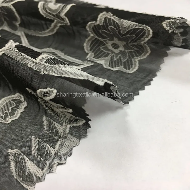 Diseño Floral Rojo Bordado Tela dupión 100/% Seda 42/" Precio Por Metro