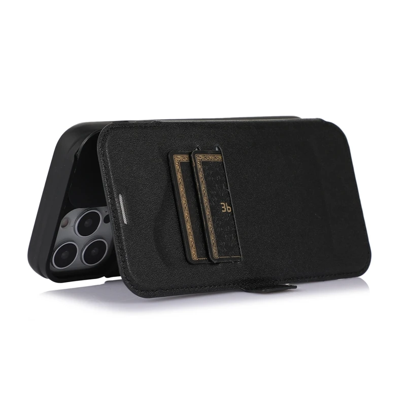 Flip Cover Stand Case Camera Slide Leather Wallet Case Leather Back Cover  for iPhone 14 Plus 14 Pro Max 13 12 11